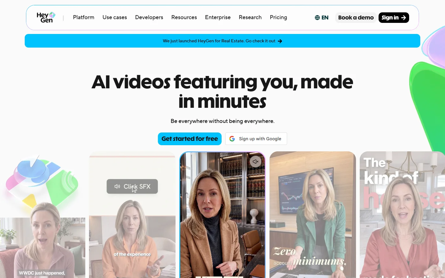 HeyGen homepage